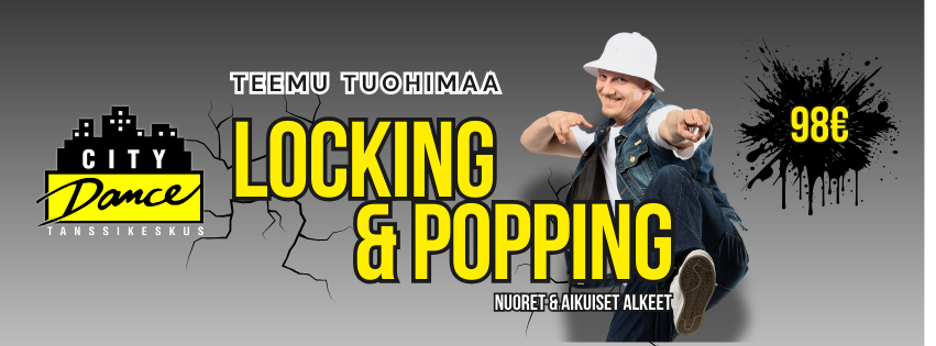 Locking & Popping nuoret & aikuiset alkeet -tiiviskurssi alkaa 28.10.!