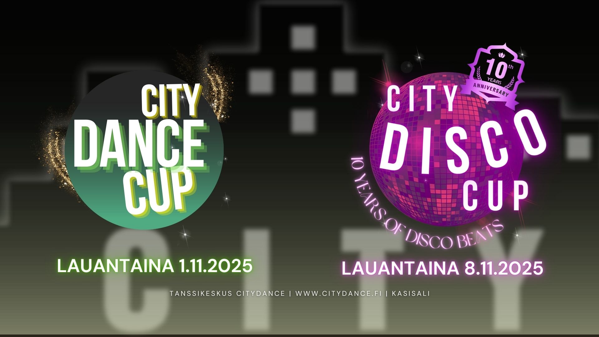 CityDanceCup & CityDiscoCup tanssitaan marraskuussa kera workshoppien